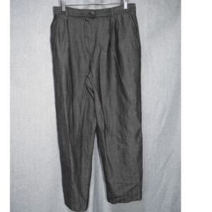 Ungaro Uomo Paris Wool Herringbone Pleated Trousers Made in Italy Size 48